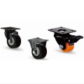 1.5 2 inch small black furniture castor durable pu nylon PP low profile caster wheels for sofa